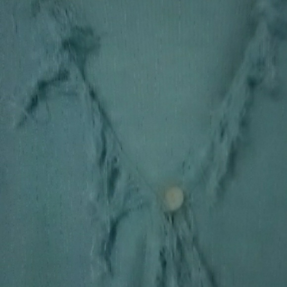 Sweater turquoise and fringy - Picture 2 of 5